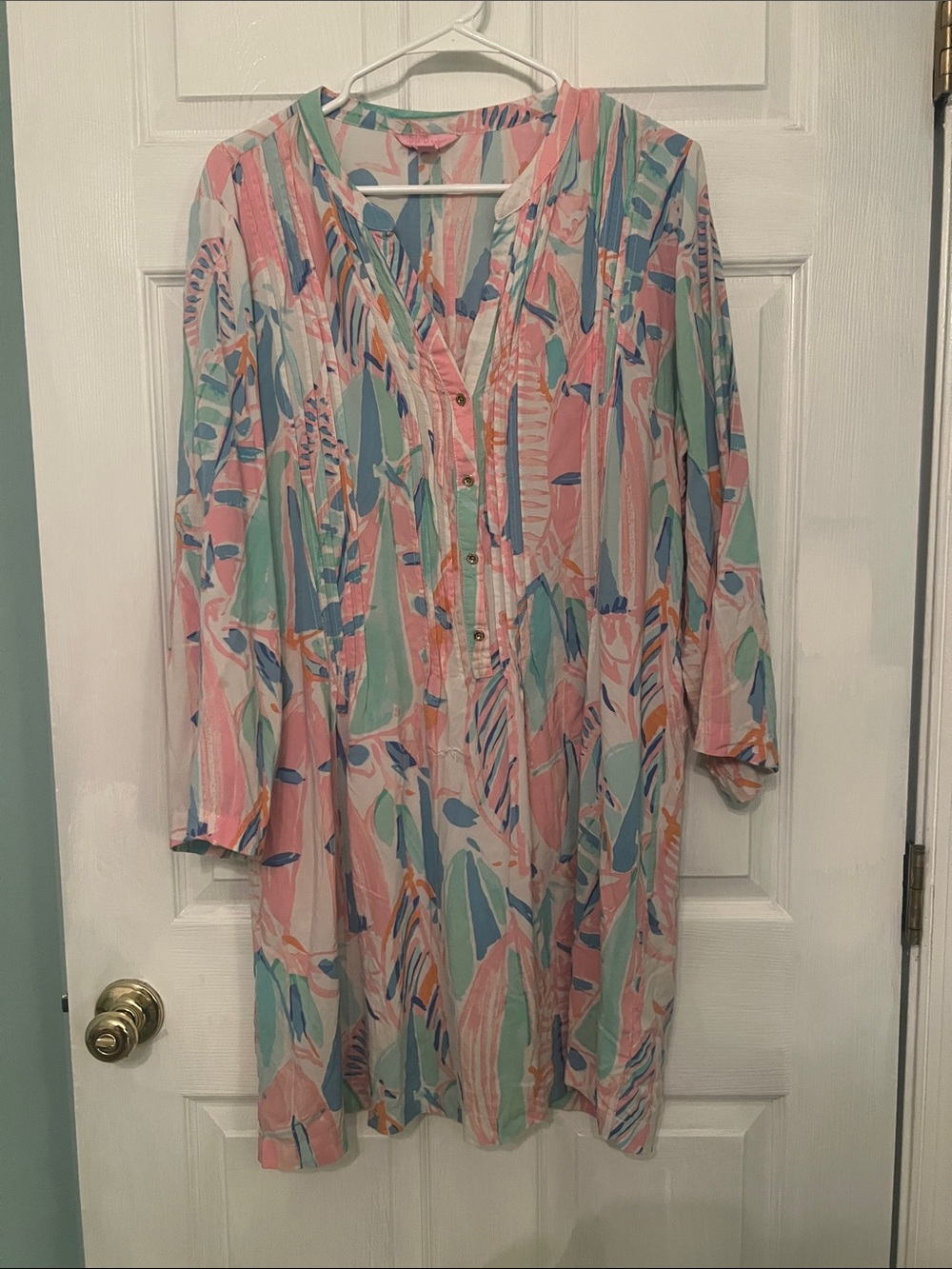 Lilly Pulitzer Pastel Pink & Mint Print Swim Cover-Up